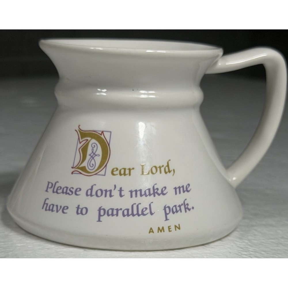 VINTAGE Coffee Mug Cup DEAR LORD Prayer - Preowned - 10 0z. New Driver Gag Gift
